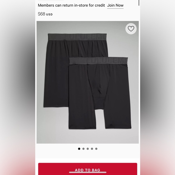 lululemon athletica Other - NEW!!! Lululemon men’s boxers 7in size Large! 2 pair